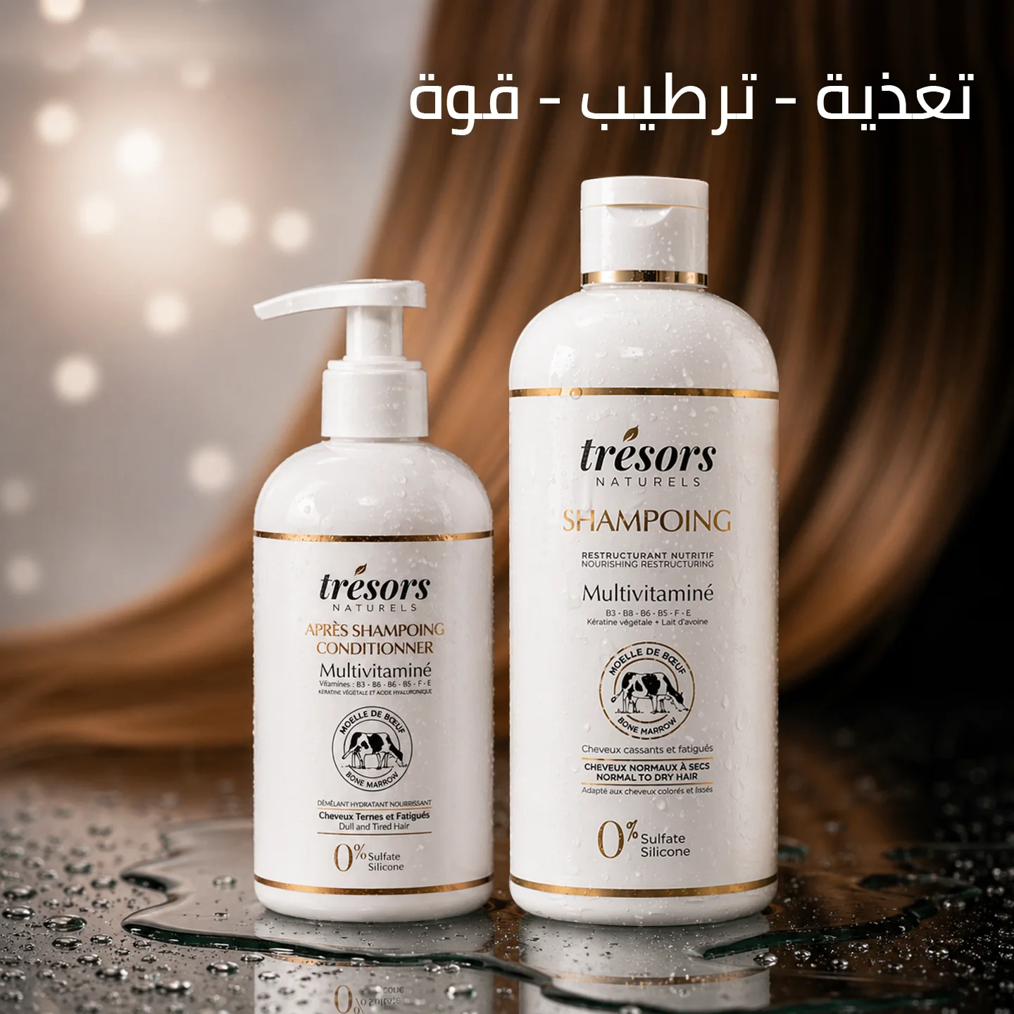 Duo Réparation Intense cheveux secs et abîmés – Sans Sulfates & Sans Silicones