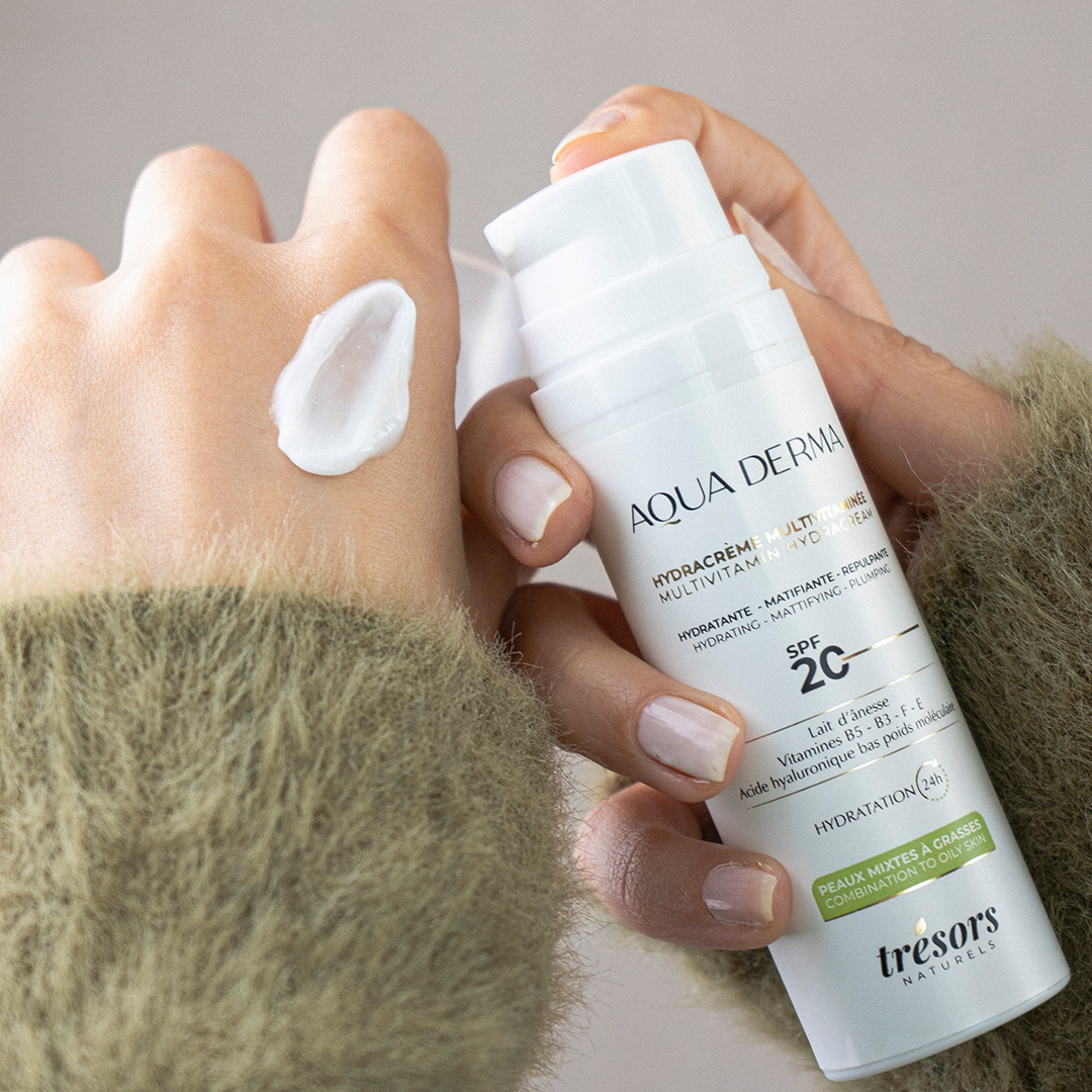 Hydracrème multivitaminée SPF20 AQUADERMA Peaux mixtes à grasses – Image 2