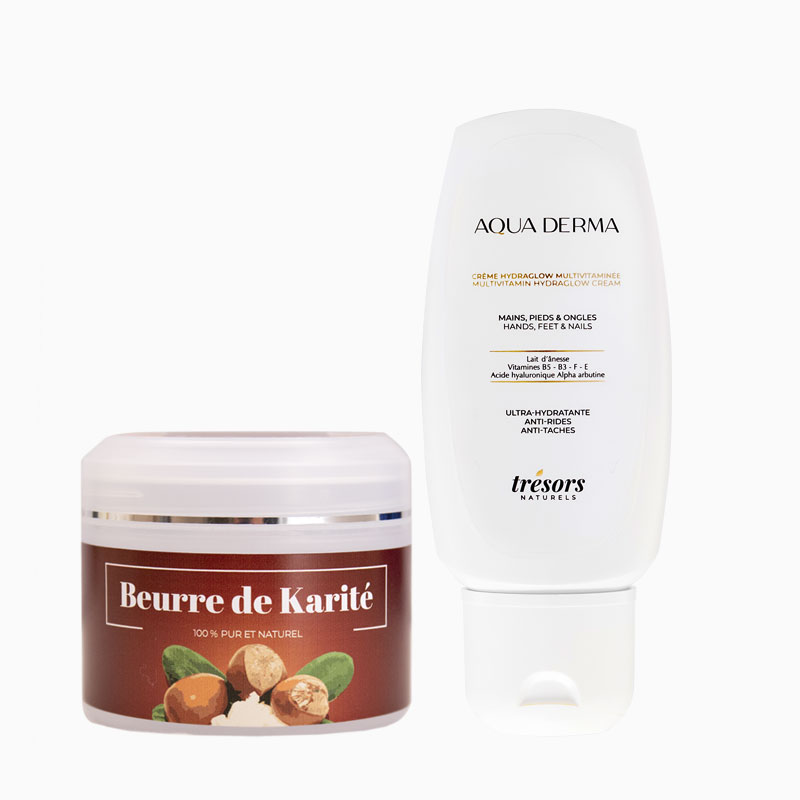Beurre de Karité & Crème Hydraglow mains et pieds