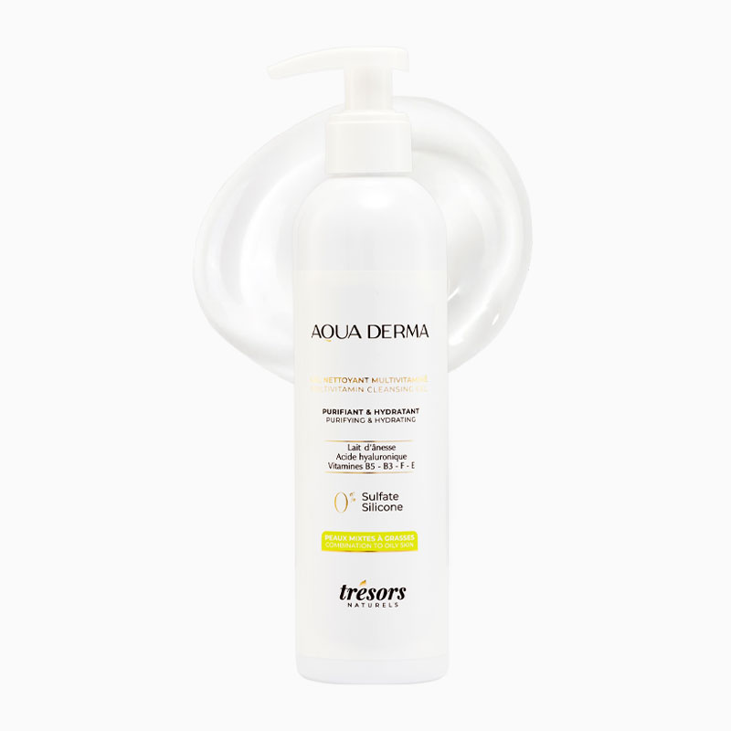 Gel nettoyant Aqua Derma pour peau grasse - Produits Cosmétiques Naturels En Tunisie