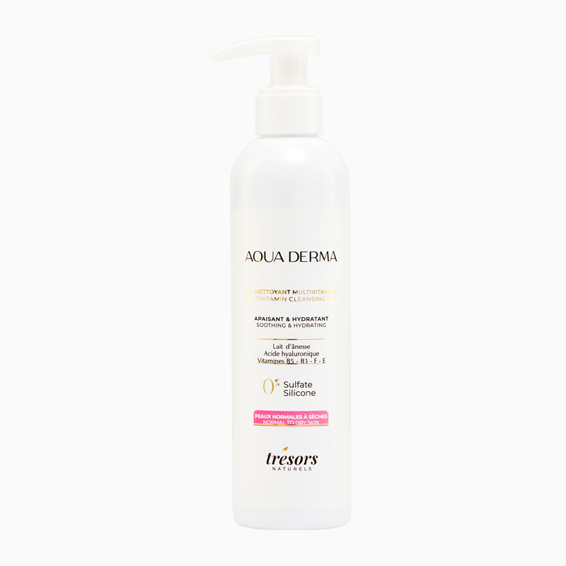 Gel nettoyant multivitaminé AQUADERMA peaux sèches – Image 3
