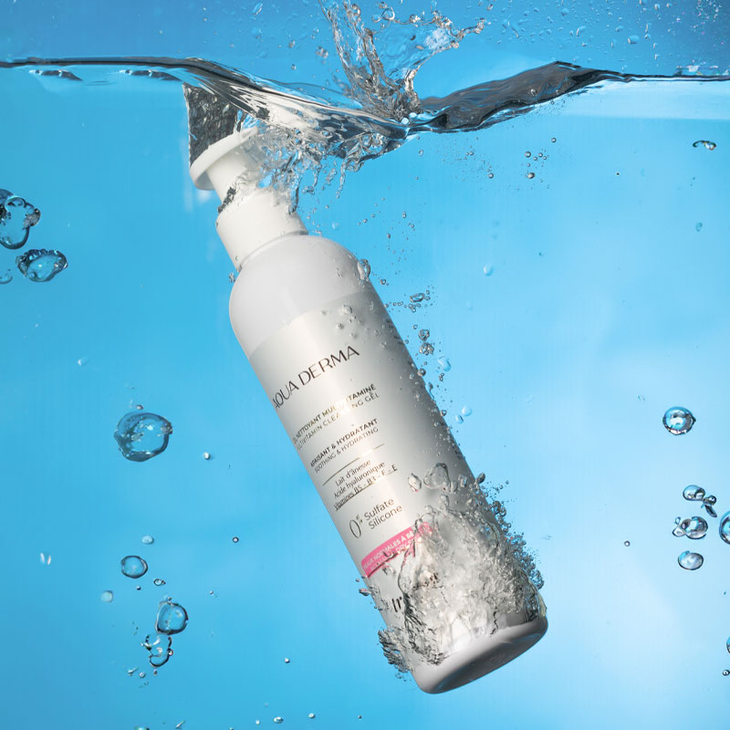 Gel nettoyant multivitaminé AQUADERMA peaux sèches – Image 2