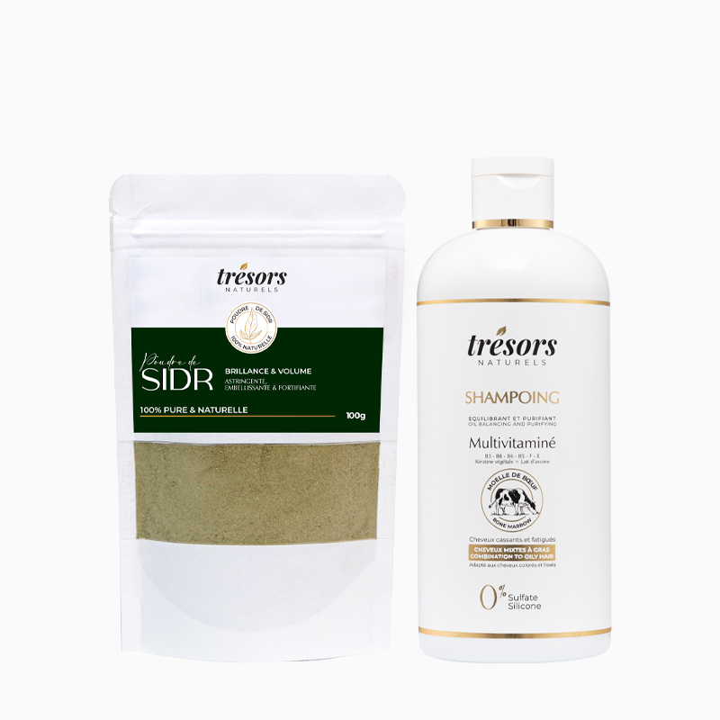 Routine Rééquilibrante au Sidr – Cheveux Gras